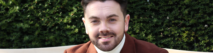 Cropped photo of Ray Quinn in the gardens